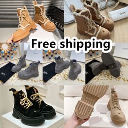 2024 Designer Boots popular Trendy Women Short Ankle Boot Luxury Soles Womens Heel size 35-40 Chunky hiking SMFK GAI