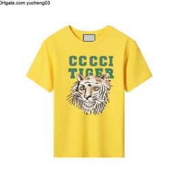 T-Shirt 23New Childrens Trend Cartoon Tiger Muster Luxusmarke Kinder Kleidung kühle atmungsaktiv