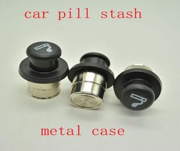 Metal Secret Stash Smoking Car Cigarette Lighter Shaped Hidden Diversion Insert Hidden Pill Box Container Pill Case Storage Box6075137