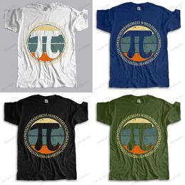 Men's T-shirts Vintage Retro Pi Tshirt Men Pure Cotton Urban T-shirt Short Sleeved Algebra Shirt Math Teacher Tee Tops Loose Fit Clothing Gif 230428