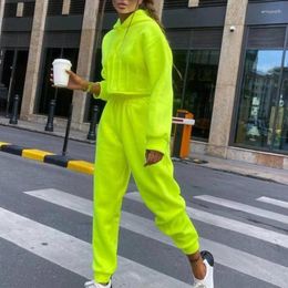 Women's Two Piece Pants Casual Solid Women Suit Fashion Long Sleeve Tie-Up Hooded Sweatshirt And High Waist Set Loose Ladies Sports 2 Sets