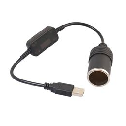 1pc 5V 2A USB - 12V Çakır Soketi USB Erkek - Kadın Çakır Adaptör Dönüştürücü Araç Elektronik Aksesuarları