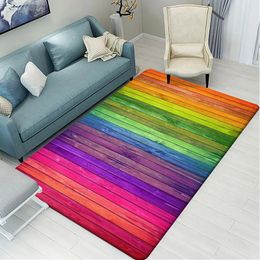 Wood Pattern Flannel Carpets for Living Room Decoration Home Area Rugs Bedroom Bedside Decor Modern Nonslip Floor Door Mat 240419