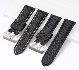 22mm 24mm 26mm High Quality Nylon Fabric Blue Black Canvas Watchbands For Pamerai Watch Strap Band Men039s Wrist Watch Bracelet9942691