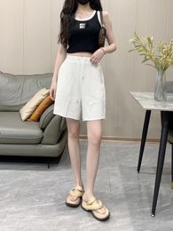 Spring and summer shorts new cloth embroidered casual shorts details cloth after washing water treatment feel more comfortable men and women of the same style