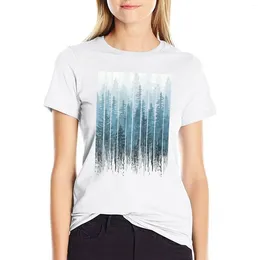 Women's Polos Grunge Dripping Turquoise Misty Forest T-Shirt Womens Graphic T Shirts Cotton Women For Loose Fit