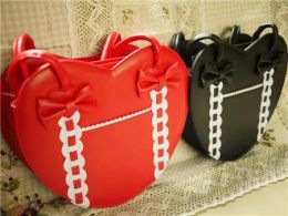 Bags Girls Womens Lolita Sweet Heart Shaped Bowknot Handbag Makeup Should Messenger Satchel Purse Bags 6Colors K14 2023