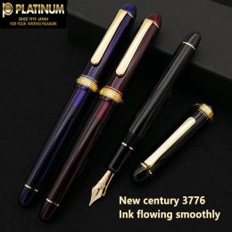 Pens Platinum Original Fountain Pen #3776 CENTURY 14K Gold Nib Ink Pen Stationery Office for School Pens for Writing PNB13000