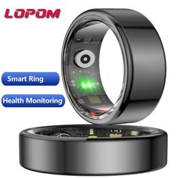 LOPOM Smart Ring Smartring R02 Health Monitoring IP68 Waterproof Multi-sport Modes Bluetooth Sleep Tracker Finger Ring Man 240408