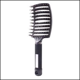 Hair Brushes Professional Combs Nylon Brush Round De Hairs Comb Hairdresser Wet Curly Hairbrush 5 Colors For Option Drop Delivery Pr Otgfn