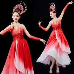 Stage Wear Opening Dance Grand Dress Performance Attire Grandiose Female Atmosphere Chinese Costumes In Modern Lights Dresses S
