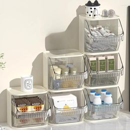 Storage Bottles Office Desktop Tea Bag Coffee Box Multifunctional Wall Mounted Drawer Hanging Basket Snack Rack