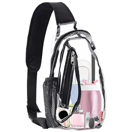 Shopping Bags Clear Bag Adjustable Strap Crossbody Backpack For Girls Men Women