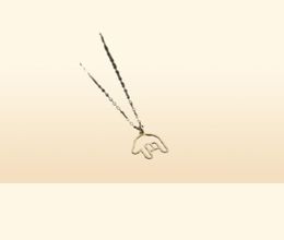 10pcs Love sign Hand Gestures pendant Necklace I Love You Sign Language Necklace Sister Necklace ASL Rock necklace jewelry252d7783848