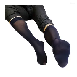 Men's Socks Solid Colour Men Silk Hose Stocking Male Formal Dress Suits High Elastic Sheer Thin Sexy Collection