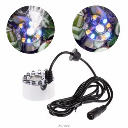 Aquariums 12 LED Colorful Light Ultrasonic Mist Maker Fogger Water Fountain Pond Decor Aquarium Fish Tank Supplies