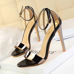 Dress Shoes Europe And The United States Fashion Sexy Nightclub Slim High Heel Hollowed-out Colour With Open Toe Female Sandals