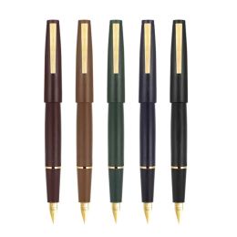 Pens 5 Colours Jinhao 80 Brushed Carbon Fibre Fountain Pen with Golden Clip 03 EF F Nib Writing Pen Set