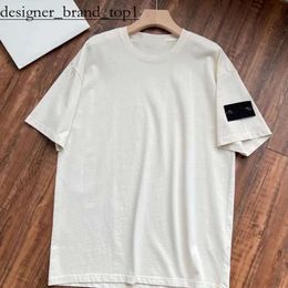 Stones Islandss T Shirt Luxury Trendy Designer Mens T Shirt High Quality Cotton Embroidered Stone Famous Brand T Shirt Casual Womens Short Sleeve Shirt 3325