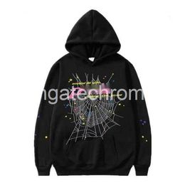 Spider Hoodie Young Thug 555555 Men Women Designer Fog Hoodie High Quality Foam Print Spider Web Graphic Pink Sweater Sweatshirts Y2k Pullovers Size S-XXL ITZR