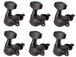 6 Pieces 6R Tuning Pegs Machine Heads for Electric Acoustic Guitar Black2165273