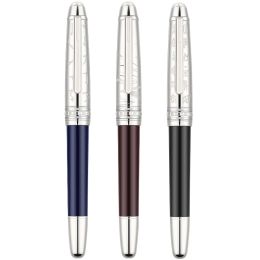 Pens New Moonman P135 Metal Resin Fountain Pen Vintage Beautiful Cap Pearl Top EF/Small Bent Nib Writing Office Business Gift Pen