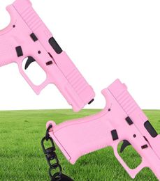 Mini Toy Gun Model Keychain Cannot Shoot Plastic Pistol Model Decoration Boys Birthday Gifts5201834