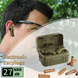 Accessories Electronic Earplugs Headset Anti Noise Ear Plug Noise Cancelling for Hunting Silicone Earmuffs Shooting NRR27db