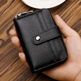 Holders NEW Fashion VIP ID Bank Credit Card Holder Wallet Women Men Cards Cases Female Slim Real Leather Card Bags