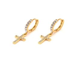 Solid Gold GF fine Charm Many CZ Inlay Earrings for Women Girl Special Design Christian party Jewelry God Bless women7687452