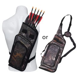 Packs 2023 New Arrow Quiver Adjustable Archery Bag Hunting Back Arrow Quiver Tube with Back Strap Archery Arrow Case Holder