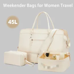 Bags Luggage Travel Bags with a Clothes Bag and Toiletry Bag Large Capacity Daily Commuter Shoulder Bag Woman Tote Bags Handbag Woman