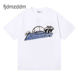 Mens and womens trends Designer fashion Springsummer New Trendy Brand Trapstar Basketball London Shooter Printed Pure Cotton Mens and Womens Loose Short Sleeved Ts