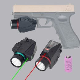 Scopes Tactical Nylon Weapon Gun Flashlight Red Green Dot Laser Pointer Sight For Airsoft Glock 17 19 CZ 75 1911 Hunting Lanterna Torch