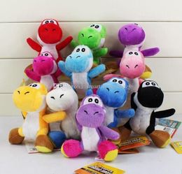 Super Bros Yoshi Plush Anime Keychain 10 colors Plush doll kids gift 10cm Free shipping9403690