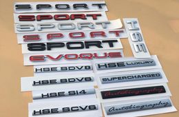 SPORT Emblem for Land Range Rover SV Autobiography Discovery HSE Luxury SCV6 SDV6 SDV8 Si4 Bar Badge Car Styling Trunk Sticker8931619