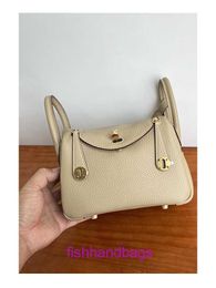 Herrmms Lindiss 9A top quality bag women purse Designer Tote Bags manual highend cowhide wax thread Mini 19cm messenger With Original Logo