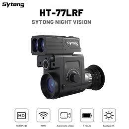 Cameras Sytong Ht77 Hunting Camera Night Vision with Laser Rangefinder Ip67 Add on Aiming Rifle Scope App Wifi Live Image Transmission