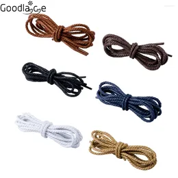 Shoe Parts Round Twisted Waxed Shoelaces Cotton Laces With Wax Coating 6 Various Colours 60cm 70cm 90cm 100cm