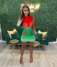 Work Dresses 2024 Street Girl Style Women Suit Long Sleeve Round Neck Short Top Elastic Mini Skirt Sweater Two Piece Sets