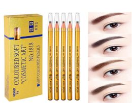 Golden 1818 Eyebrow Pencil Makeup Eyebrow Enhancers Cosmetic Art Waterproof Tint Stereo Types Coloured Beauty Eye Brow Pen Tools2987843