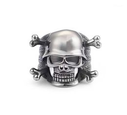 Skull Rings 316L Stainless Steel Ring for Punk Rock Warrior Mens Biker Jewelry17465649