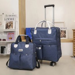 Bags Trolley Backpack carry on Luggage Bags Women Rolling Luggage Wheeled Backpacks Trolley bag with wheels Oxford Travel Suitcase