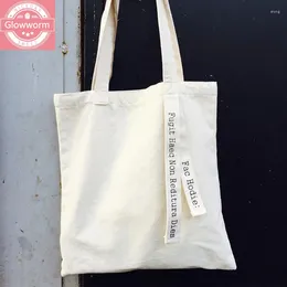 Bag Design Women Canvas Letters Belt Cotton Fabric Shoulder Female Shopper Handbag Tote Ladies Eco Cloth Shopping Bags