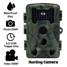 Cameras 36MP 1080P Wildcamera Waterproof Hunting Cameras Night Vision Wildlife Detector Tracking Camera Surveillance Outdoor Supplies