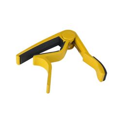 Whole High Quality New Aluminium Alloy Guitar Capo Guitar Accessories Yellow3913209