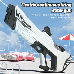 Electric Water Gun Toys Fully Automatic Continuous Fire Water Gun Large Capacity Beach Summer Childrens Water Playing Toys 240417