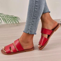 Sandálias de chinelas femininas sapatos de verão casuais 2024 PU Fashion Flip Flip Flips Beach Bohemian Femme Home Slides