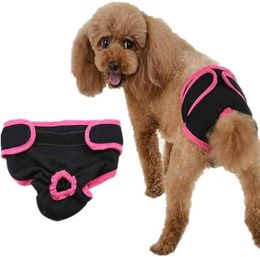 Dog Apparel Pet Diaper Washable Physiological Shorts For Female Dogs Durable Soft Doggie Underwear Sanitary Panties Accessories3209211