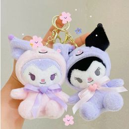 New 3, Liou Kuromi Plush Pendant Cute Little Devil Doll Keychain Bag Pendant